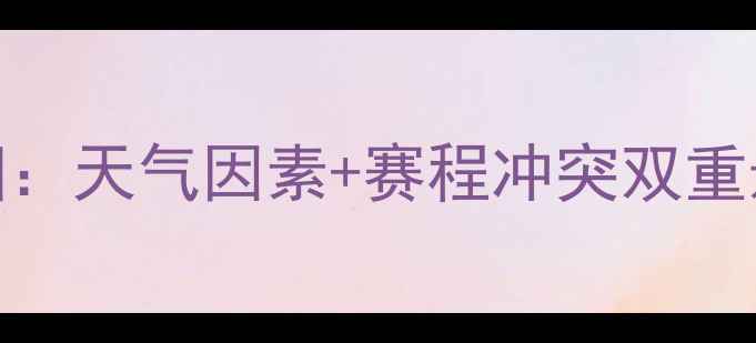 图片 015国际足球联赛延期真相：天气因素+赛程冲突双重影响赛事方公布替代方案1