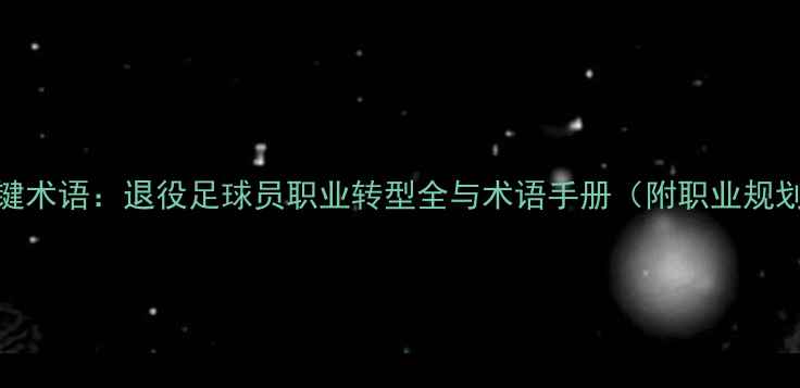图片 10个关键术语：退役足球员职业转型全与术语手册（附职业规划指南）
