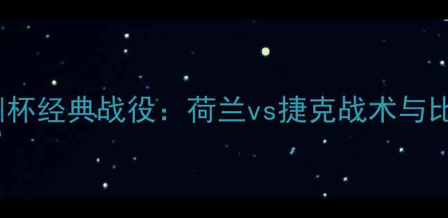 图片 2004欧洲杯经典战役：荷兰vs捷克战术与比赛回顾2