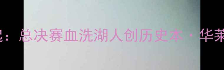图片 2004活塞王朝崛起：总决赛血洗湖人创历史本·华莱士封神之战深度1