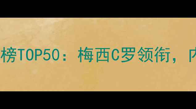 图片 2008年全球足坛身价榜TOP50：梅西C罗领衔，内马尔才30万英镑？1
