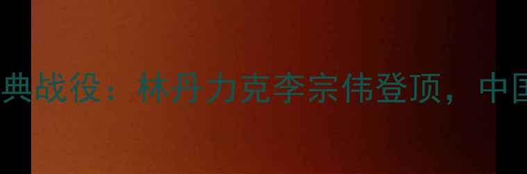 图片 2008年羽毛球世锦赛经典战役：林丹力克李宗伟登顶，中国羽毛球王朝开启之路1