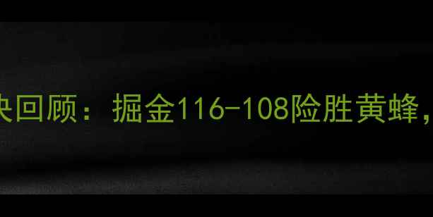 图片 2009年黄蜂vs掘金经典对决回顾：掘金116-108险胜黄蜂，关键球员数据及比赛亮点