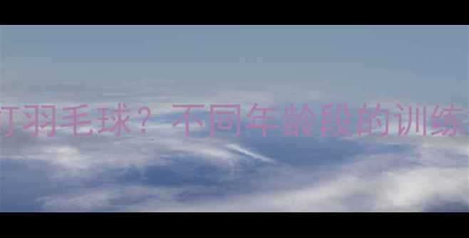 图片 30岁后如何科学打羽毛球？不同年龄段的训练技巧与装备指南1