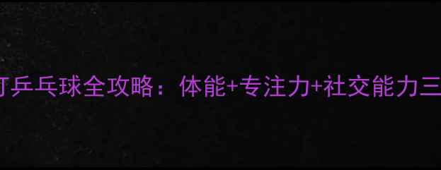 图片 4岁宝宝学打乒乓球全攻略：体能+专注力+社交能力三重提升指南