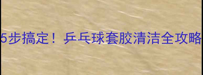 图片 5步搞定！乒乓球套胶清洁全攻略