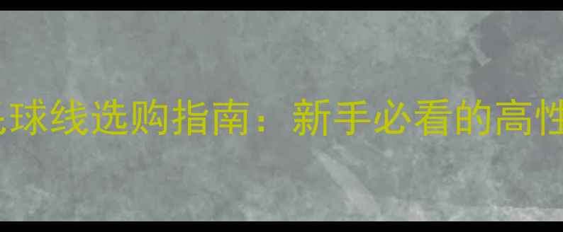 图片 80号羽毛球线选购指南：新手必看的高性能线材1