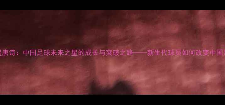 图片 95后新星唐诗：中国足球未来之星的成长与突破之路——新生代球员如何改变中国足球格局