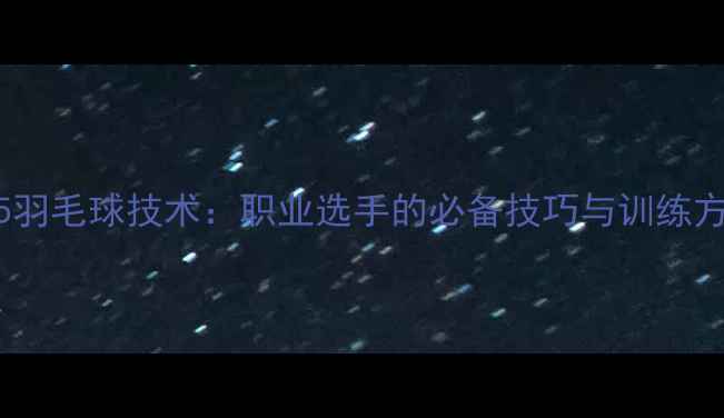 图片 AC05羽毛球技术：职业选手的必备技巧与训练方法2