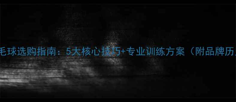 图片 Ahsan羽毛球选购指南：5大核心技巧+专业训练方案（附品牌历史深度）