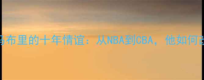 图片 CBA球员亲述与马布里的十年情谊：从NBA到CBA，他如何改变中国篮球？2