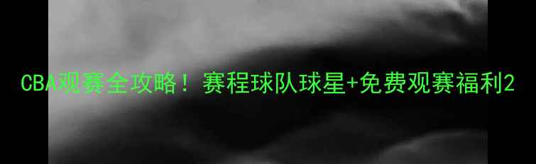 图片 CBA观赛全攻略！赛程球队球星+免费观赛福利2