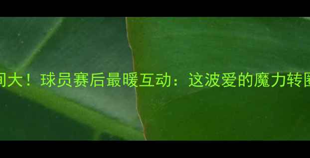 图片 CBA赛季高光瞬间大！球员赛后最暖互动：这波爱的魔力转圈圈刷屏全网！1