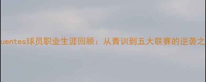 图片 Cifuentes球员职业生涯回顾：从青训到五大联赛的逆袭之路2