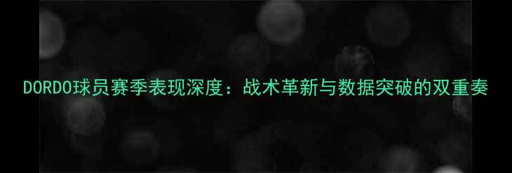 图片 DORDO球员赛季表现深度：战术革新与数据突破的双重奏