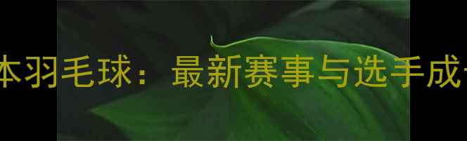 图片 Endo日本羽毛球：最新赛事与选手成长之路2