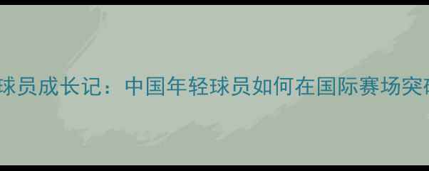图片 JRNBA球员成长记：中国年轻球员如何在国际赛场突破瓶颈