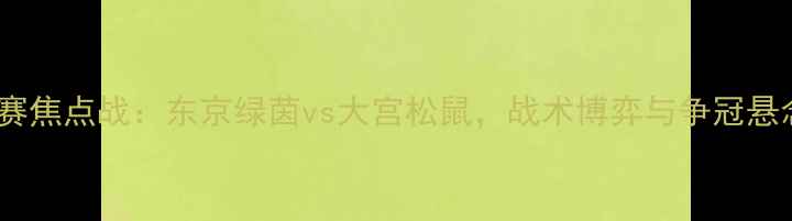 图片 J联赛焦点战：东京绿茵vs大宫松鼠，战术博弈与争冠悬念全
