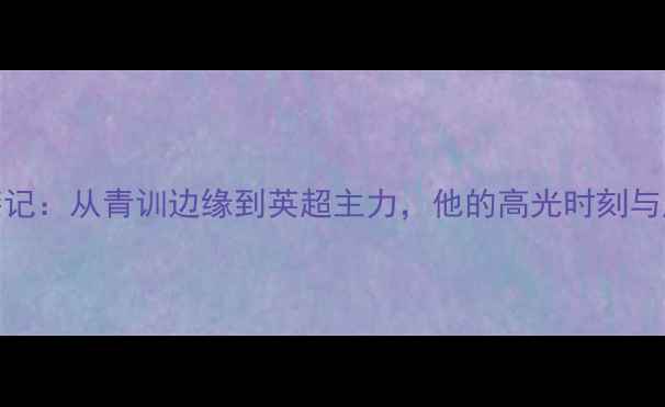 图片 Machach逆袭记：从青训边缘到英超主力，他的高光时刻与成长密码全1