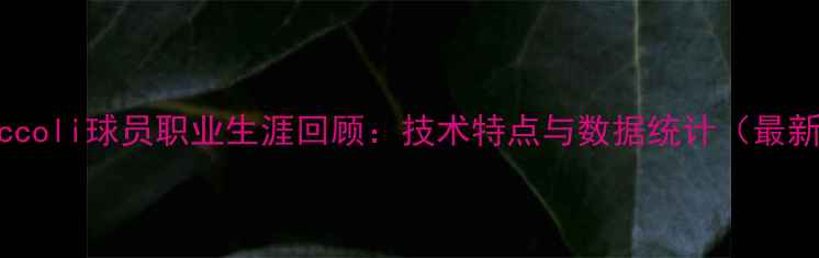 图片 Miccoli球员职业生涯回顾：技术特点与数据统计（最新）
