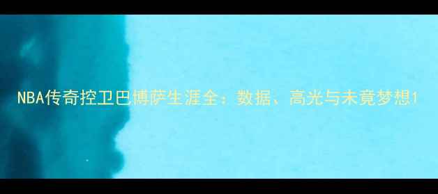 图片 NBA传奇控卫巴博萨生涯全：数据、高光与未竟梦想1