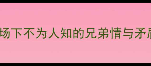 图片 NBA兄弟情大！那些赛场下不为人知的兄弟情与矛盾，看完你绝对想不到