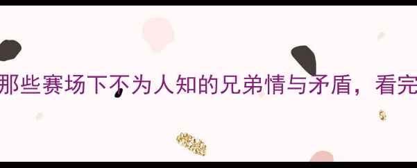 图片 NBA兄弟情大！那些赛场下不为人知的兄弟情与矛盾，看完你绝对想不到2