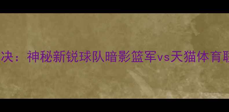 图片 NBA季前赛巅峰对决：神秘新锐球队暗影篮军vs天猫体育联盟全明星战实录