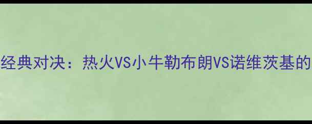 图片 NBA总决赛经典对决：热火VS小牛勒布朗VS诺维茨基的巅峰之战2