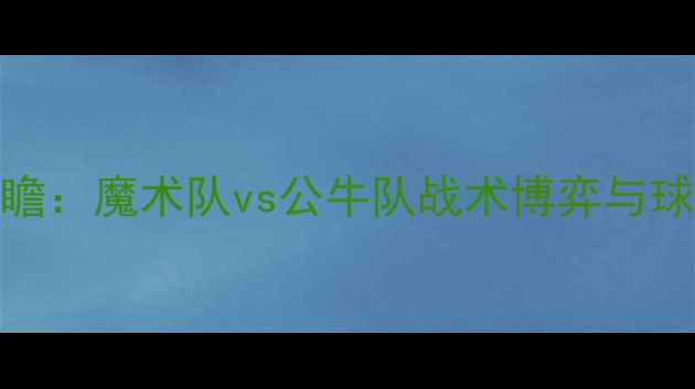 图片 NBA焦点战前瞻：魔术队vs公牛队战术博弈与球星对决深度1