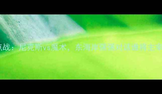 图片 NBA焦点战：尼克斯vs魔术，东海岸强强对话谁将主宰纽约？