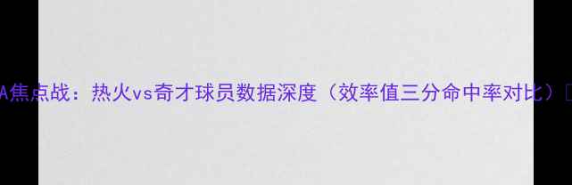图片 NBA焦点战：热火vs奇才球员数据深度（效率值三分命中率对比）»1
