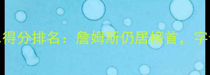 图片 NBA现役球员总得分排名：詹姆斯仍居榜首，字母哥紧随其后1