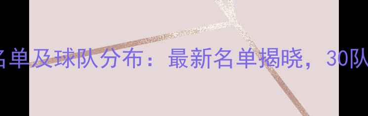 图片 NBA球员名单及球队分布：最新名单揭晓，30队阵容深度