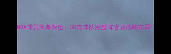 图片 NBA球员名单深度：30支球队完整阵容及战略布局1