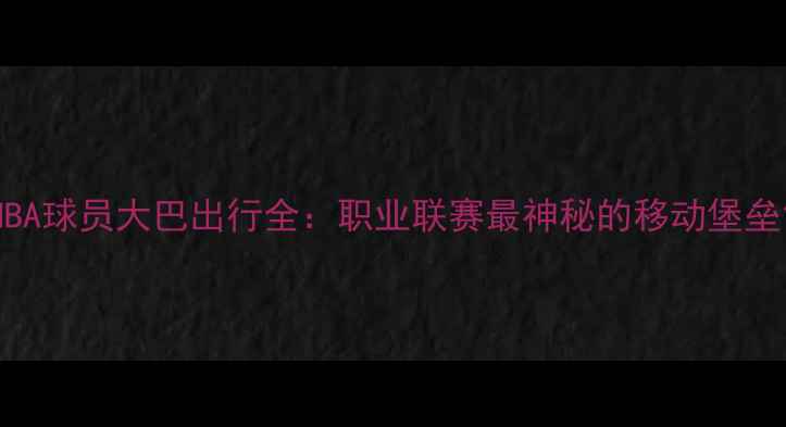 图片 NBA球员大巴出行全：职业联赛最神秘的移动堡垒1