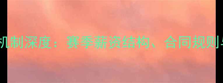 图片 NBA球员年薪发放机制深度：赛季薪资结构、合同规则与收入分配全指南