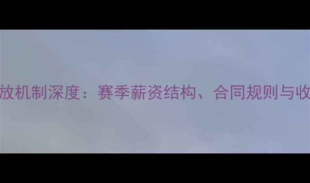 图片 NBA球员年薪发放机制深度：赛季薪资结构、合同规则与收入分配全指南2