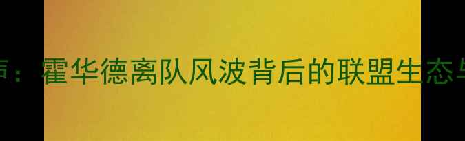 图片 NBA球员集体发声：霍华德离队风波背后的联盟生态与球员权益深度2