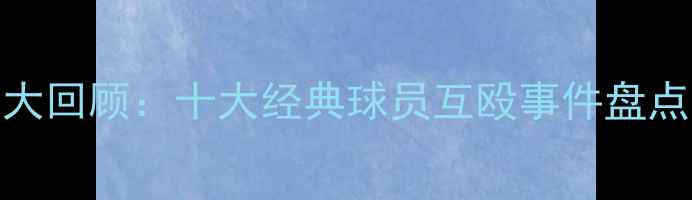 图片 NBA赛场冲突大回顾：十大经典球员互殴事件盘点与影响分析2