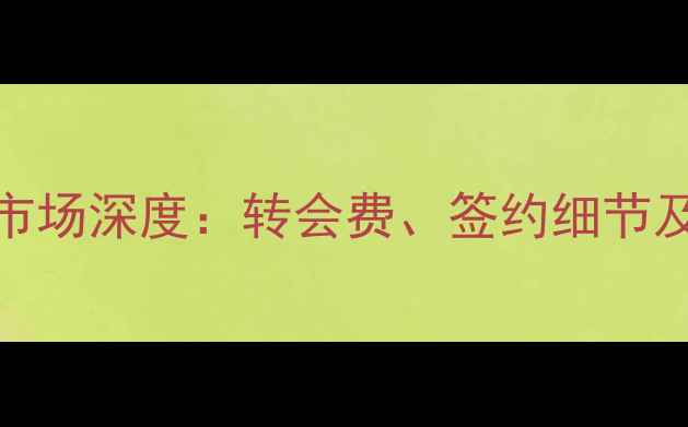 图片 PEs球员转会市场深度：转会费、签约细节及未来趋势全1