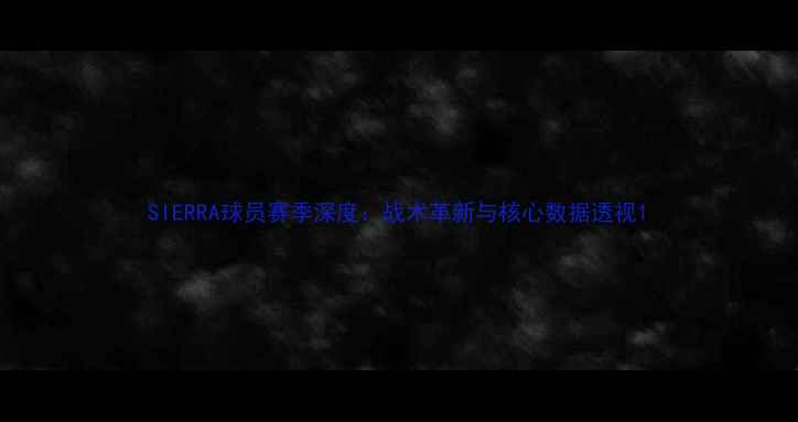 图片 SIERRA球员赛季深度：战术革新与核心数据透视1