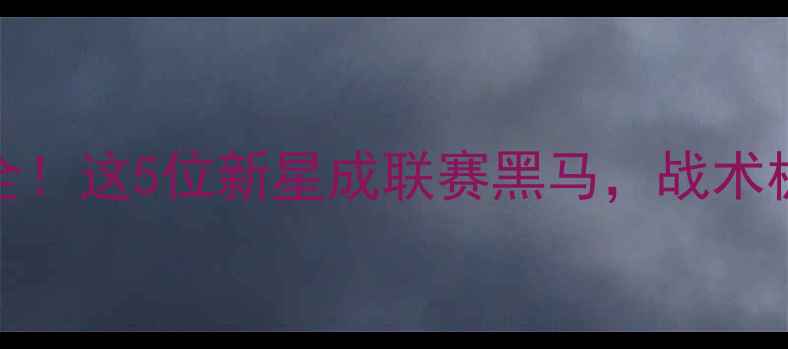 图片 SKY足球队赛季表现全！这5位新星成联赛黑马，战术板背后的秘密大公开1