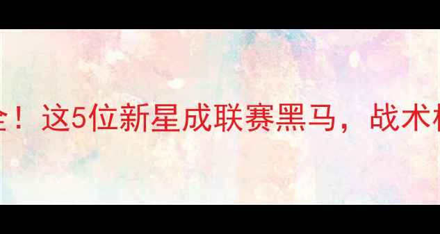 图片 SKY足球队赛季表现全！这5位新星成联赛黑马，战术板背后的秘密大公开2