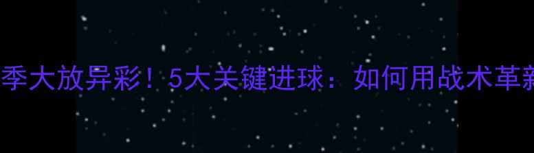 图片 VamosFC赛季大放异彩！5大关键进球：如何用战术革新征服球迷