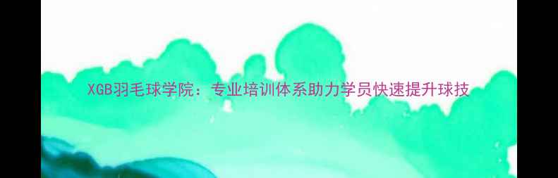 图片 XGB羽毛球学院：专业培训体系助力学员快速提升球技