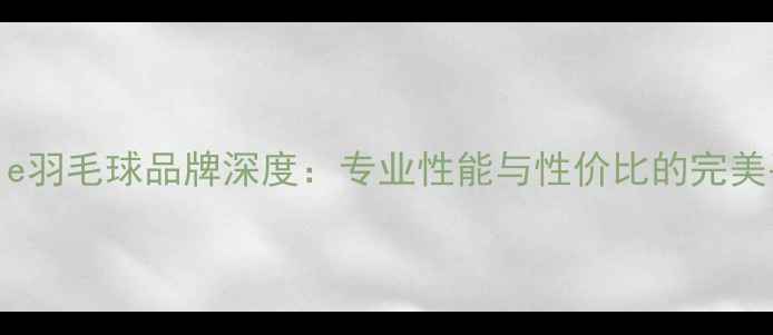图片 eagle羽毛球品牌深度：专业性能与性价比的完美平衡