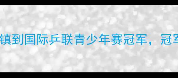 图片 ✨15岁少年张子涵：从临海小镇到国际乒联青少年赛冠军，冠军背后的2000小时训练日志🏆2