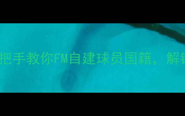 图片 ✨保姆级教程｜手把手教你FM自建球员国籍，解锁全球顶尖球星！2