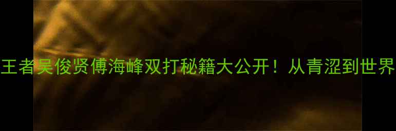 图片 ✨印尼羽毛球男双王者吴俊贤傅海峰双打秘籍大公开！从青涩到世界冠军的逆袭之路💥